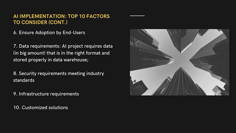 AI Implementation: Top 10 Factors to Consider