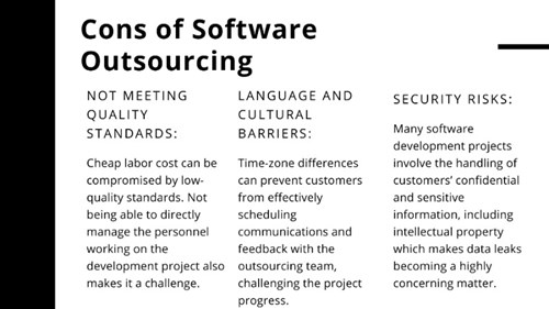 Disadvantages of software development outsourcing